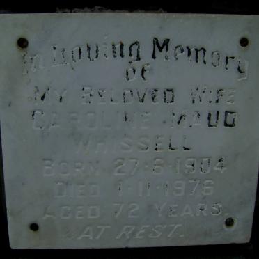 WHISSELL Caroline Maud 1904-1976