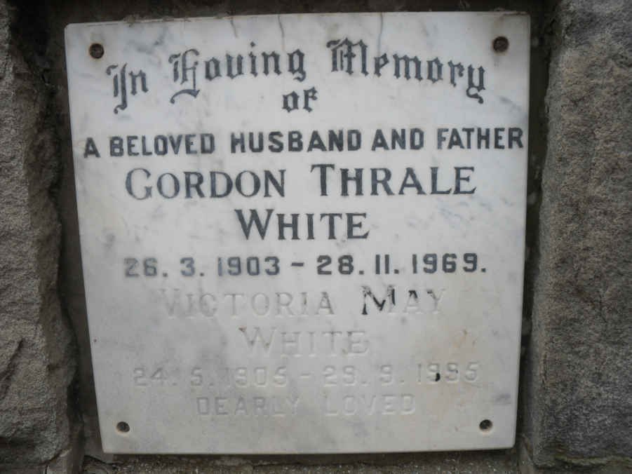 WHITE Gordon Thrale 1903-1969 &amp; Victoria May 1905-1995
