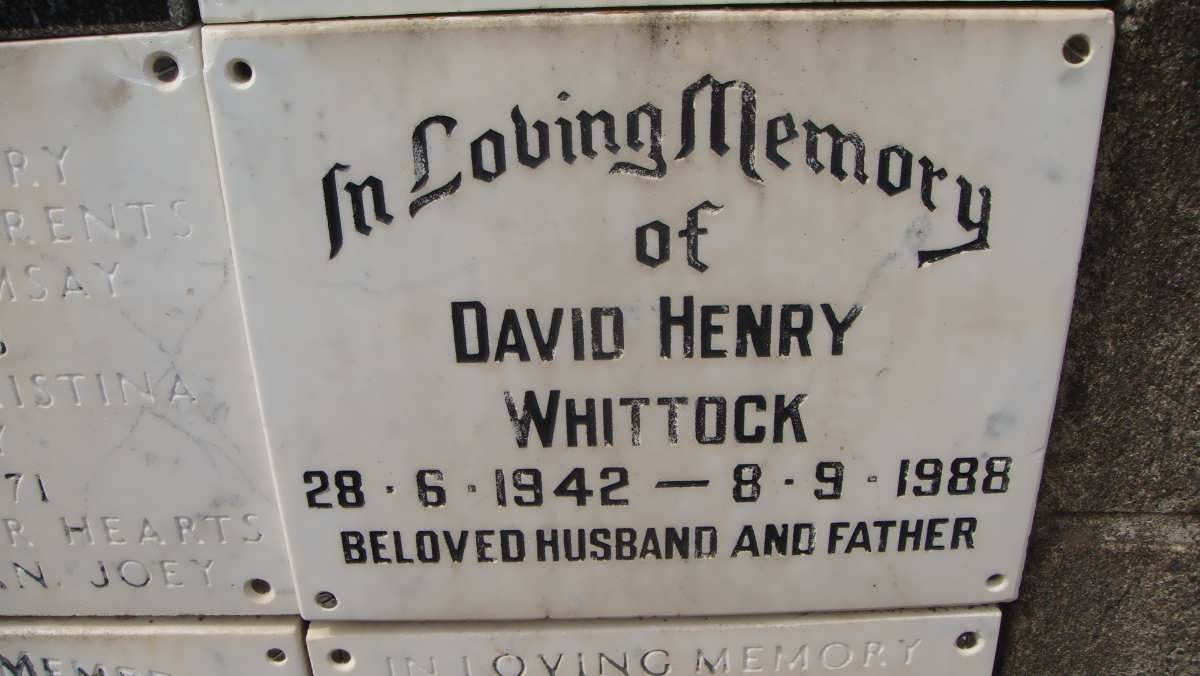WHITTOCK David Henry 1942-1988