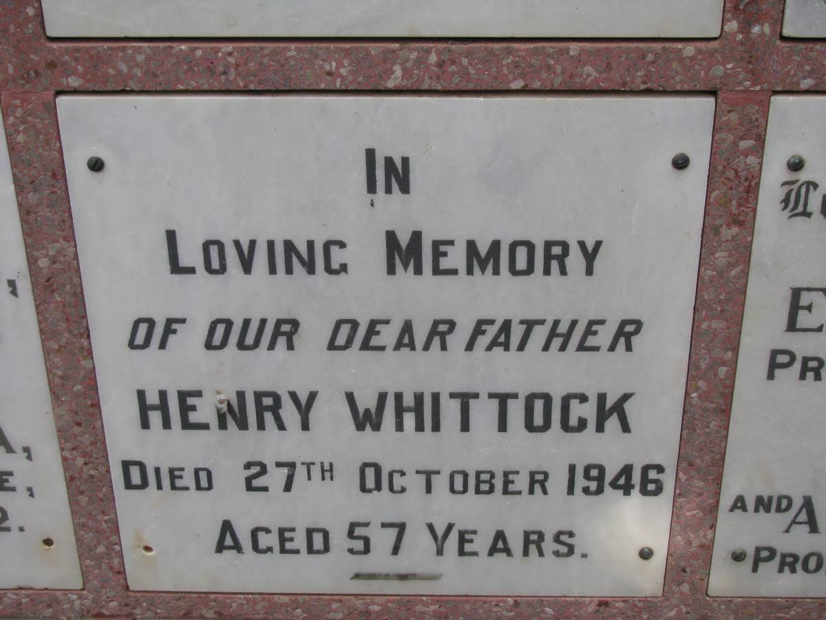 WHITTOCK Henry -1946 