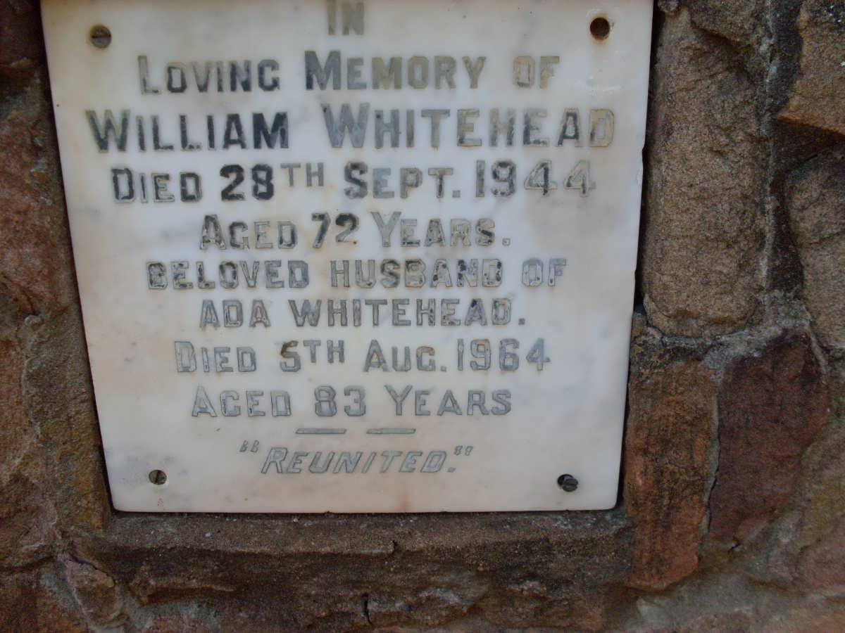 WHITEHEAD William -1944 &amp; Ada -1964