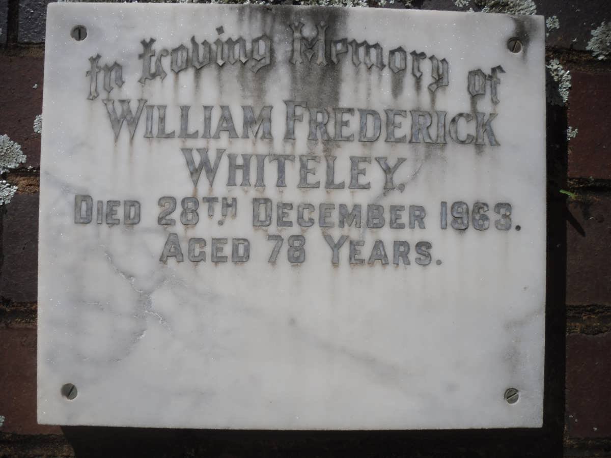 WHITELEY William Frederick -1963