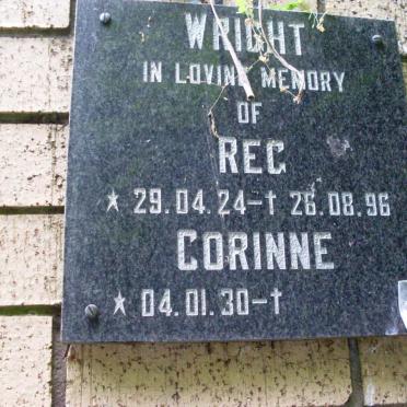 WRIGHT Reg 1924-1996 &amp; Corinne 1930-