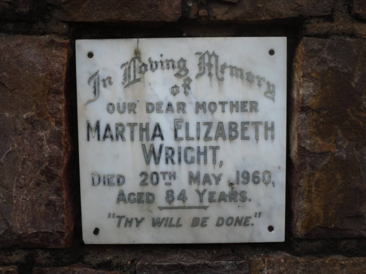 WRIGHT Martha Elizabeth -1960