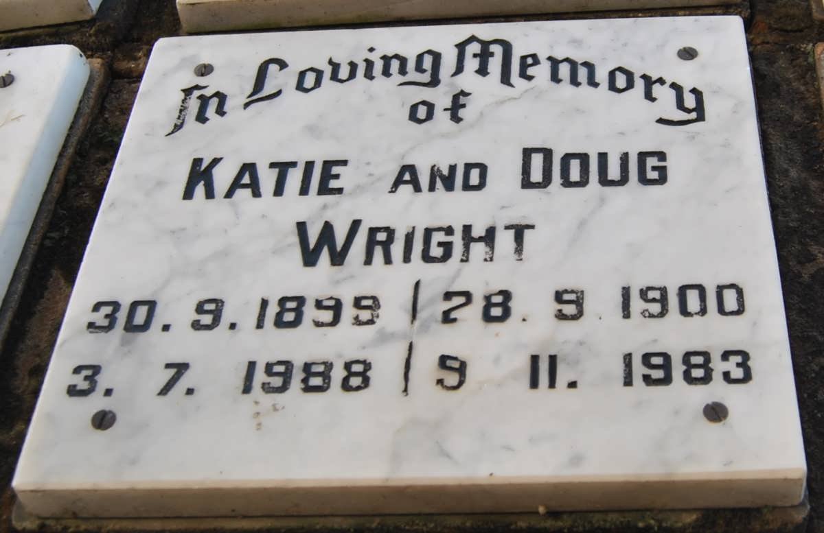 WRIGHT Doug 1900-1983 &amp; Katie 1899-1988