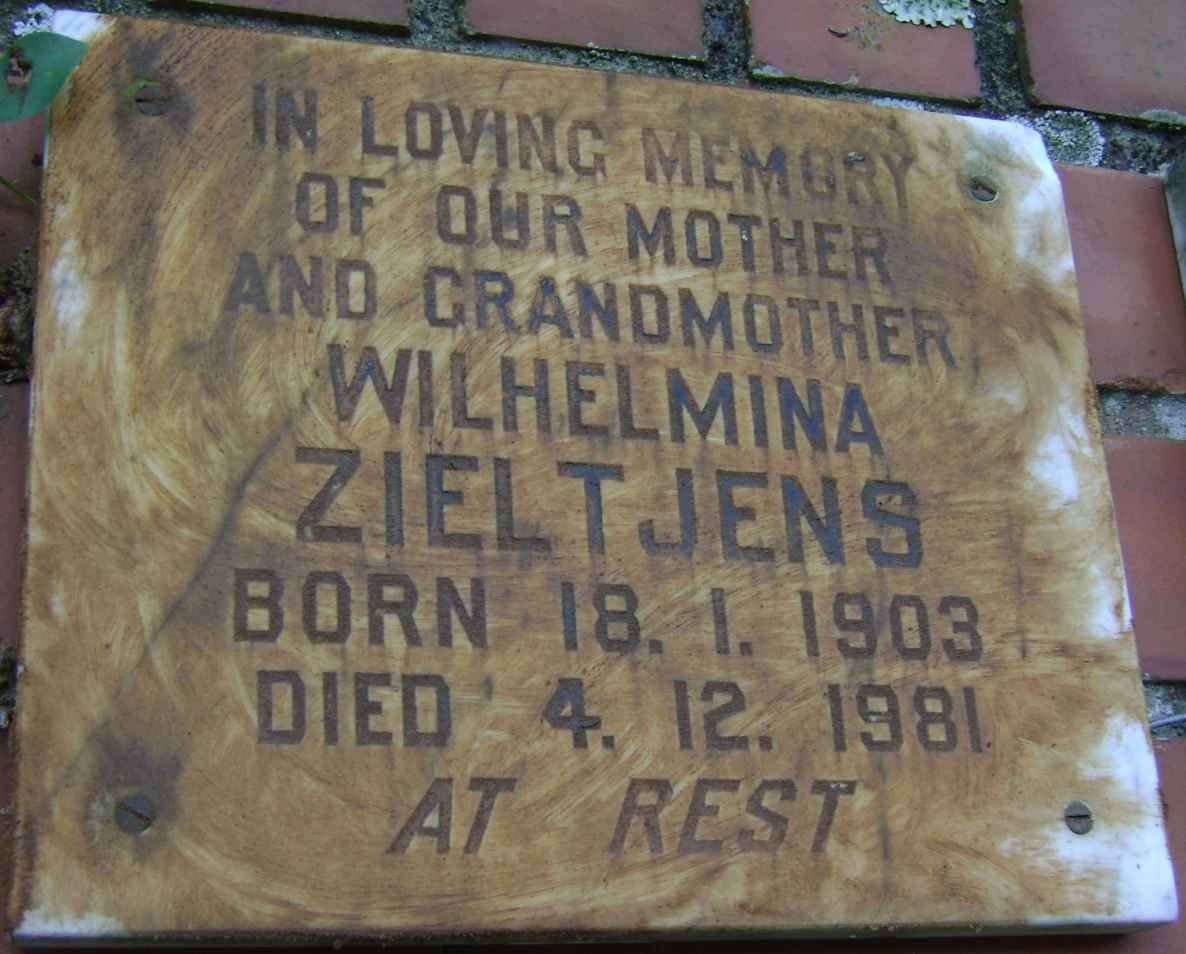 ZIELTJENS Wilhelmina 1903-1981