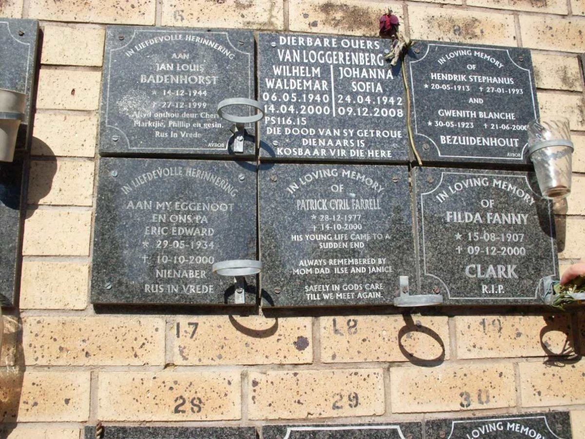 BADENHORST :: BEZUIDENHOUT :: CLARK :: FARRELL :: VAN LOGGERENBERG :: NIENABER