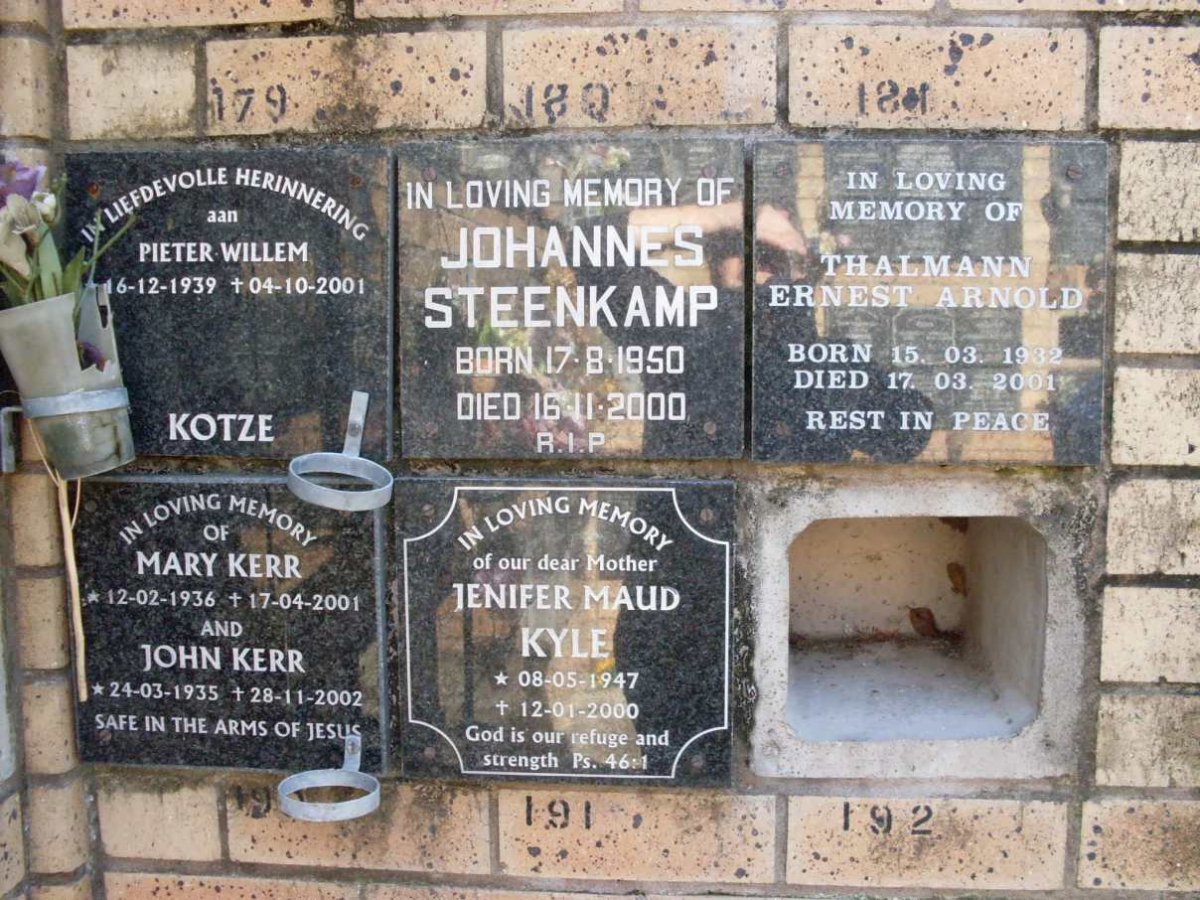 KERR :: KOTZE :: KYLE :: STEENKAMP :: THALMANN