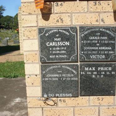 CARLSSON :: PLESSIS du :: PRICE :: VICTOR