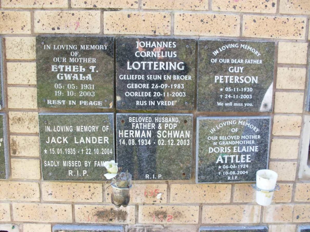 ATTLEE :: GWALA :: LANDER :: LOTTERING :: PETERSON :: SCHWAN