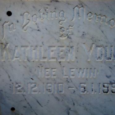 YOUNG Kathleen nee LEWIN 1910-1991