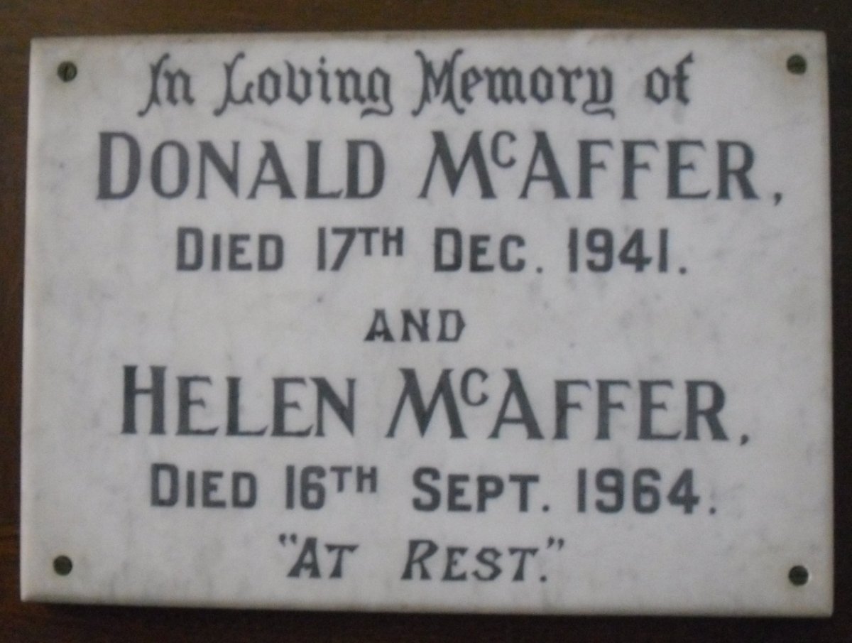 McAFFER Donald -1941 &amp; Helen -1964