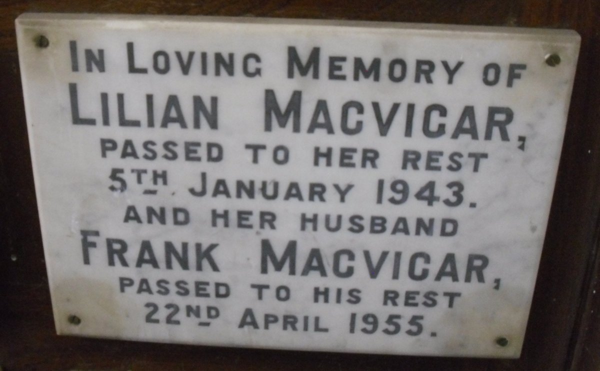 MACVIGAR Frank -1955 &amp; Lilian -1943