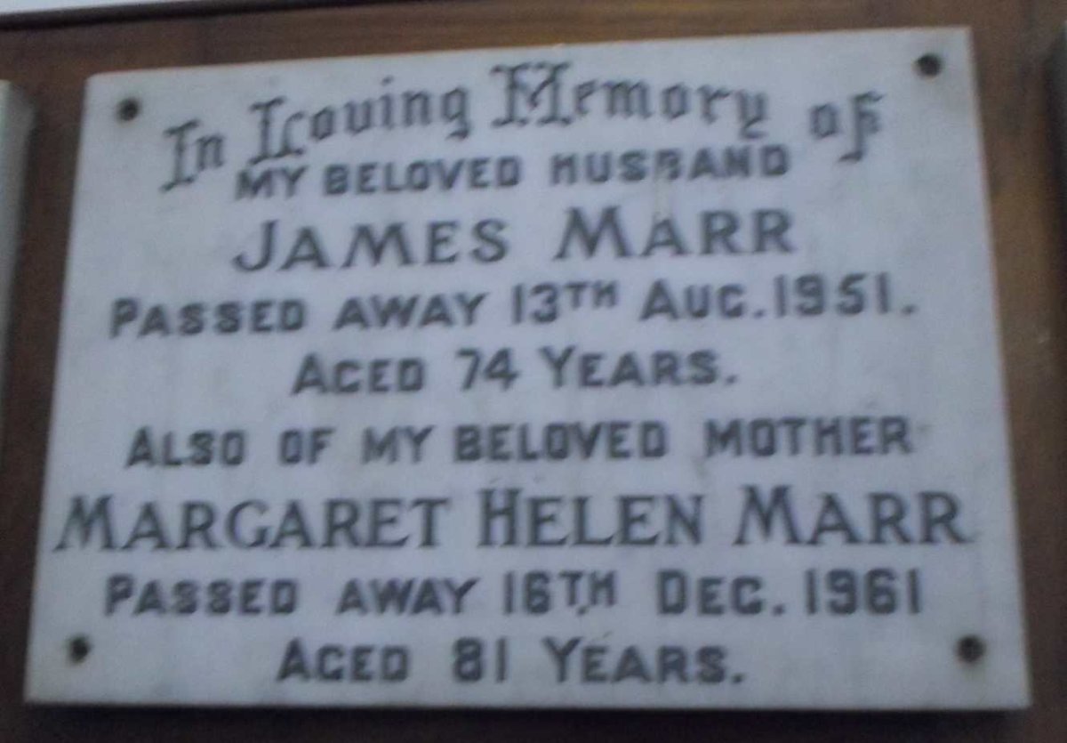 MARR James -1951 &amp; Margaret Helen -1961