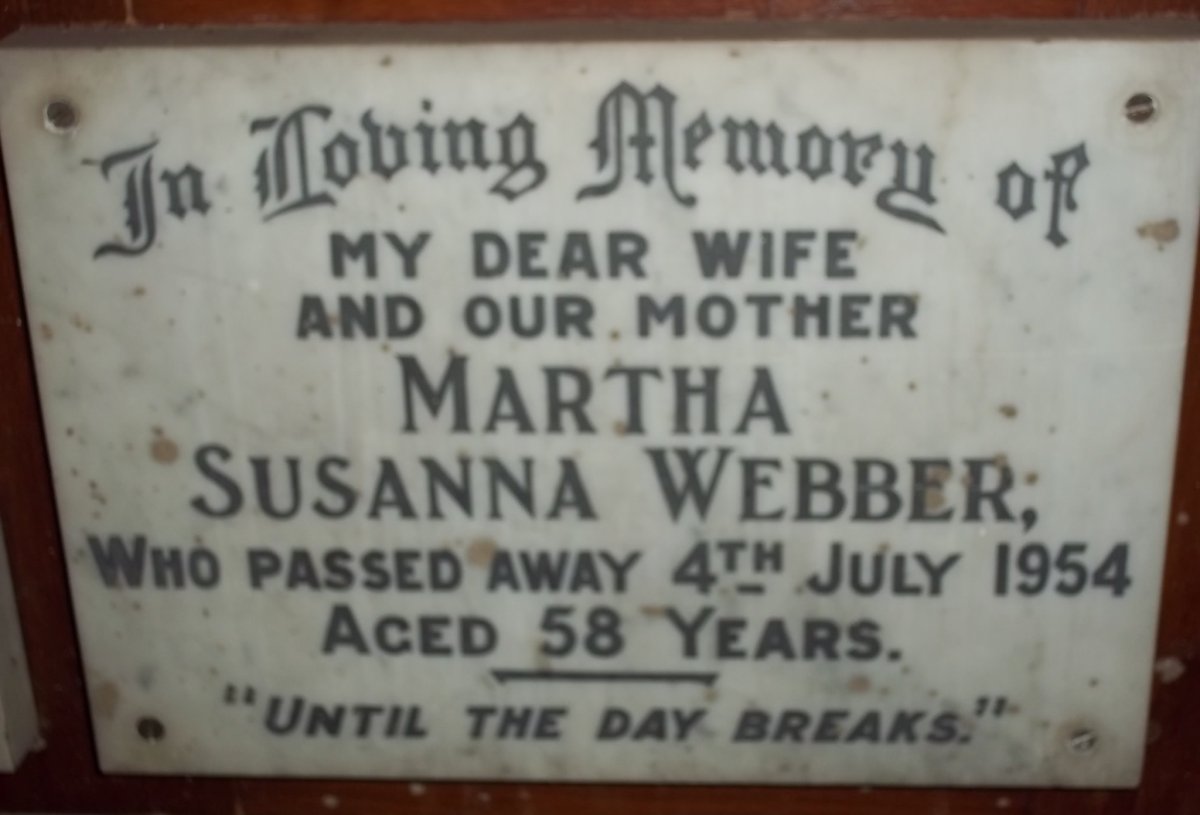 WEBBER Martha Susanna -1954