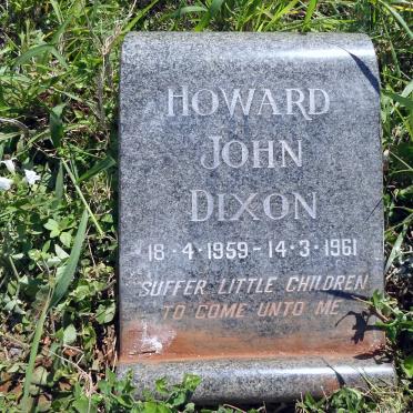 DIXON Howard John 1959-1961