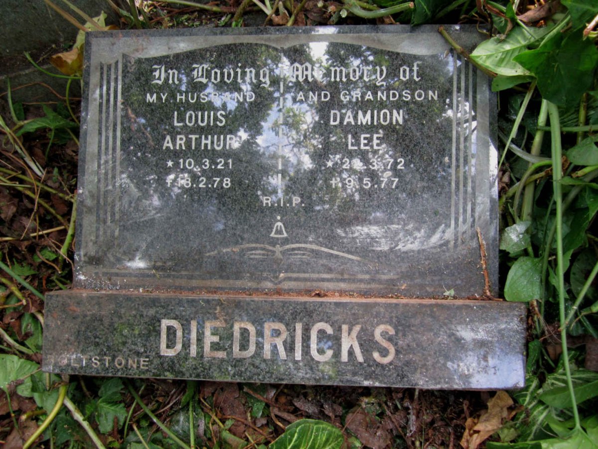 DIEDRICKS Louis Arthur 1921-1978 :: DIEDRICKS Damion Lee 1972-1977