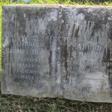 DIXON Archie -1967 &amp; Elizabeth Harriet -1955