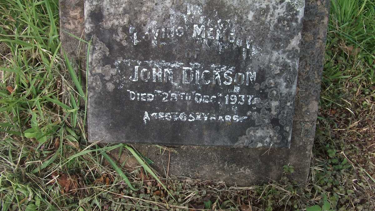 DICKSON John -1937