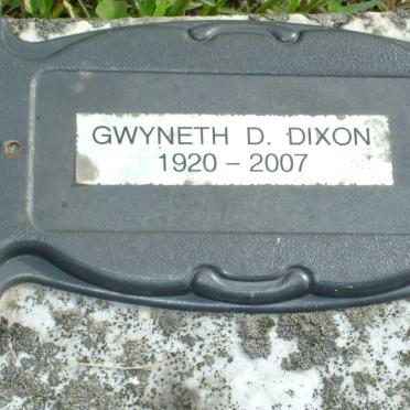 DIXON Gwyneth D. 1920-2007
