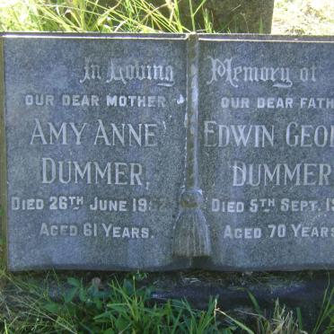 DUMMER Edwin George -1955 &amp; Amy Anne -1952