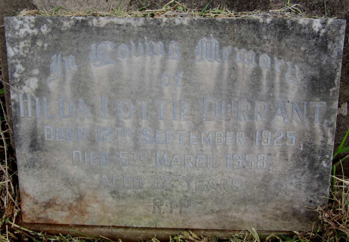 DURRANT Hilda Lottie 1925-1958