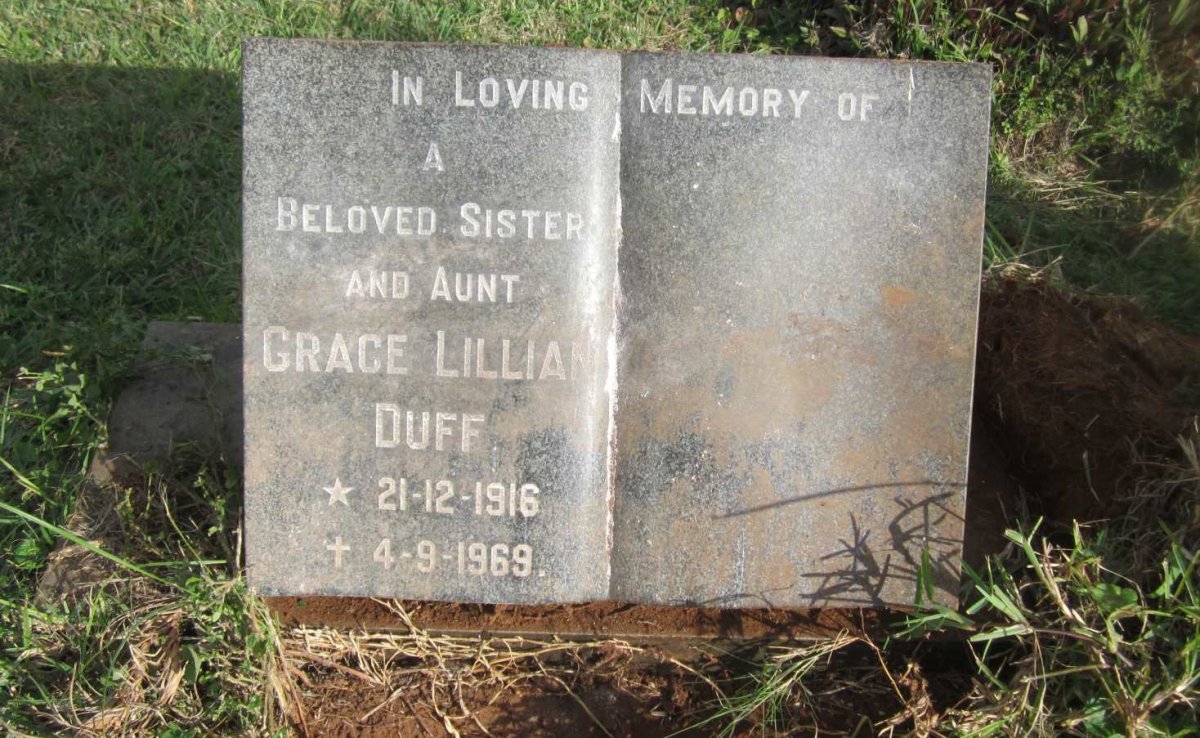 DUFF Grace Lillian 1916-1969