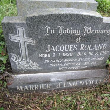 D'UNIENVILLE Jacques Roland, MARRIER 1938-1983