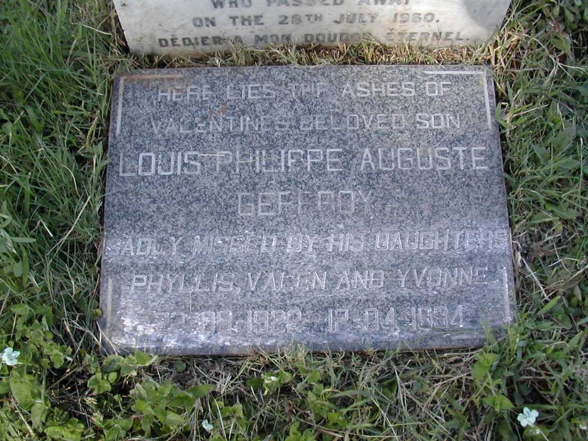GEFFROY Louis Philippe Auguste 1992-1994 