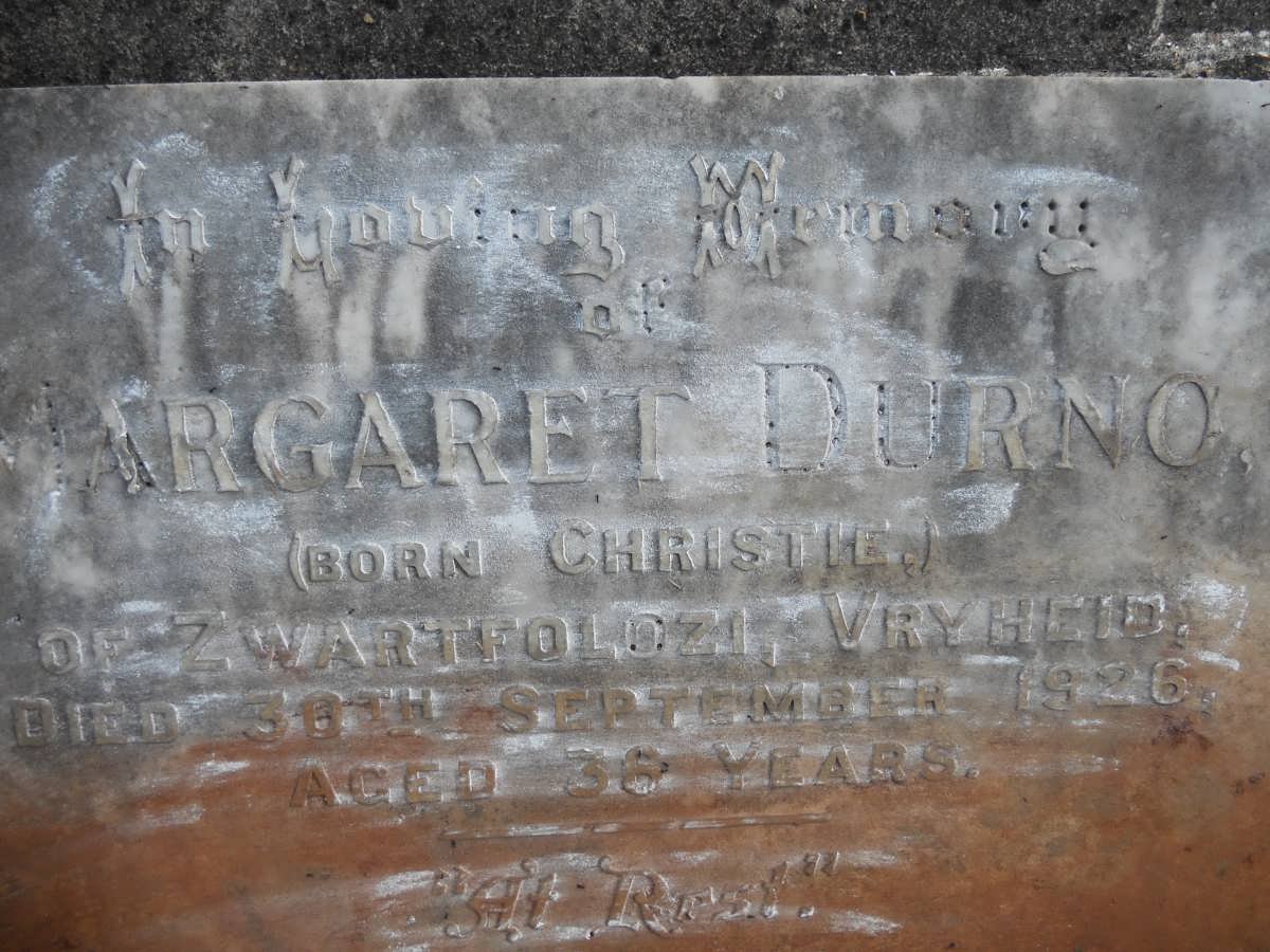 DURNO Margaret nee CHRISTIE -1926