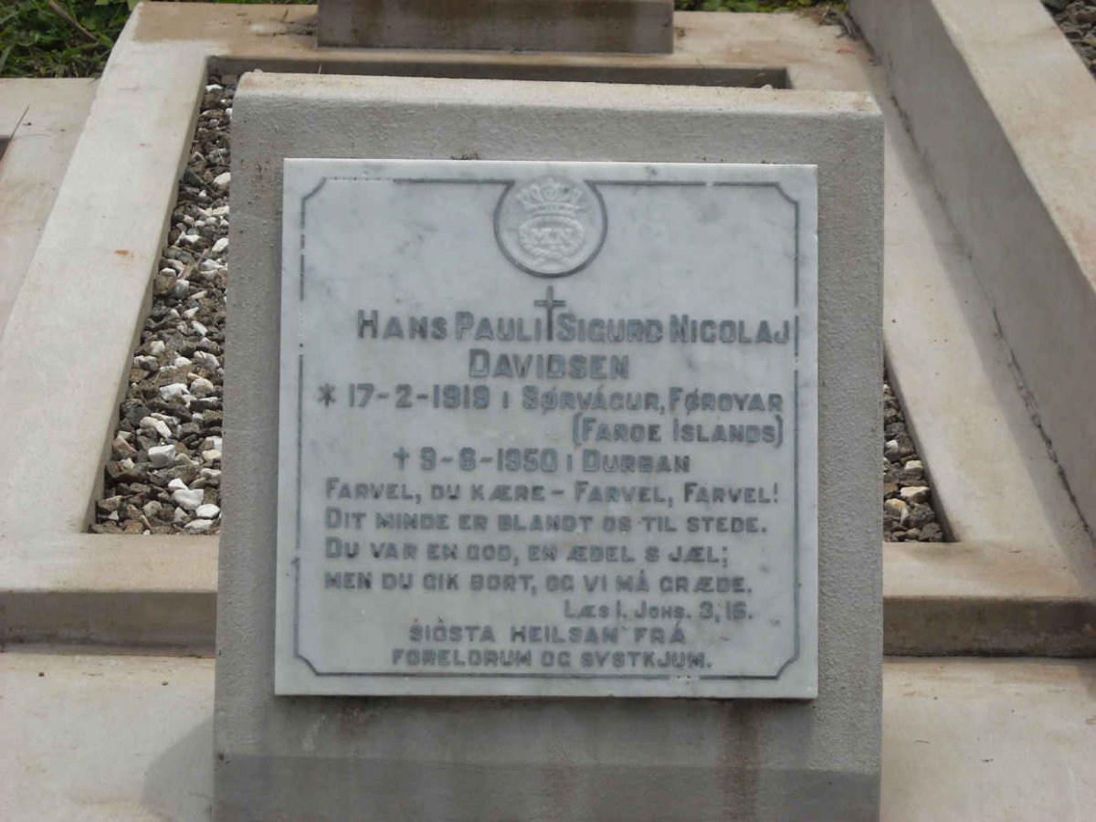 DAVIDSEN Hans Pauli Sigurd Nicolaj 1919-1950