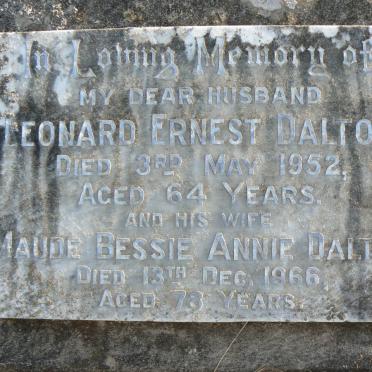 DALTON Leonard Ernest -1952 &amp; Maude Bessie Annie -1966