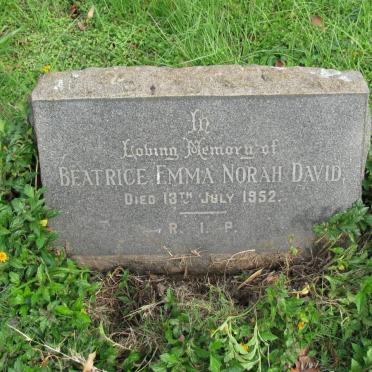 DAVID Beatrice Emma Norah -1952