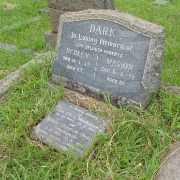 DARK Hedley -1943 &amp; Marion -1976 :: MACKENZIE Ian Glass 1904-1999 &amp; Helena Elizabeth 1911-2000