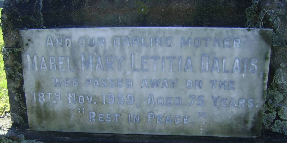 DALAIS Kenneth Norman -1951 &amp; Mabel Mary Letitia -1959 :: FOSTER Noreen M. -1966
