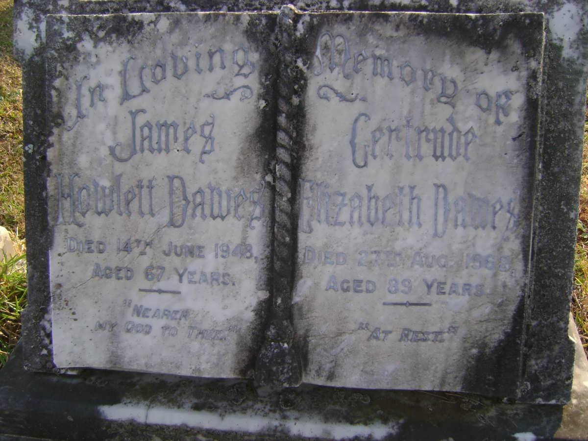 DAWES James Howlett -1948 &amp; Gertrude Elizabeth -196?