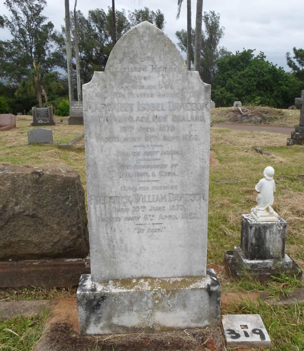DAVIDSON Frederick William 1873-1952 &amp; Margaret Isobel 1878-1943