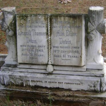 DAVIS Leopold Thomas -1949 &amp; Ada Eliza -1949