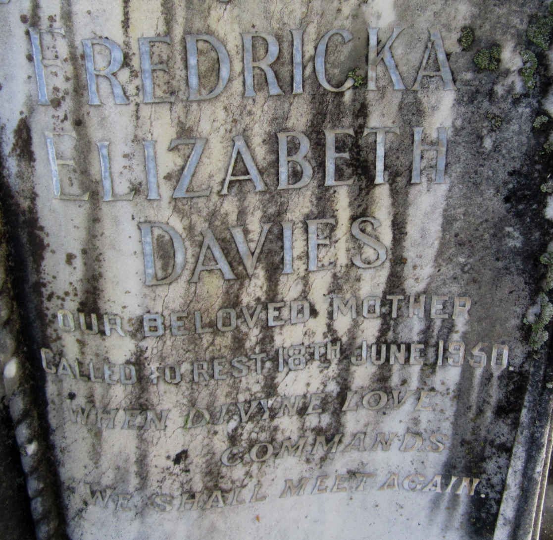 DAVIES Fredricka Elizabeth -1950