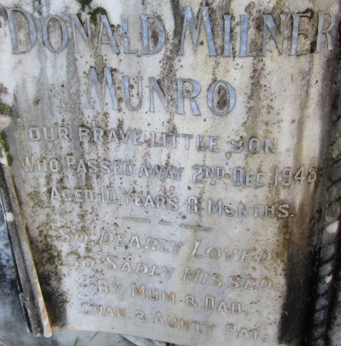 MUNRO Donald Milner -1948