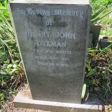DYKMAN Henry John 1892-1972