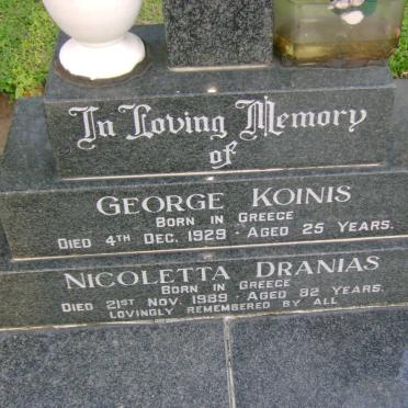 KOINIS George -1929 :: DRANIAS Nicoletta -1989