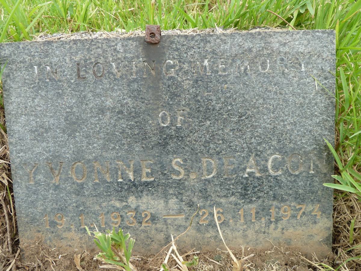 DEACON Yvonne S. 1932-1974