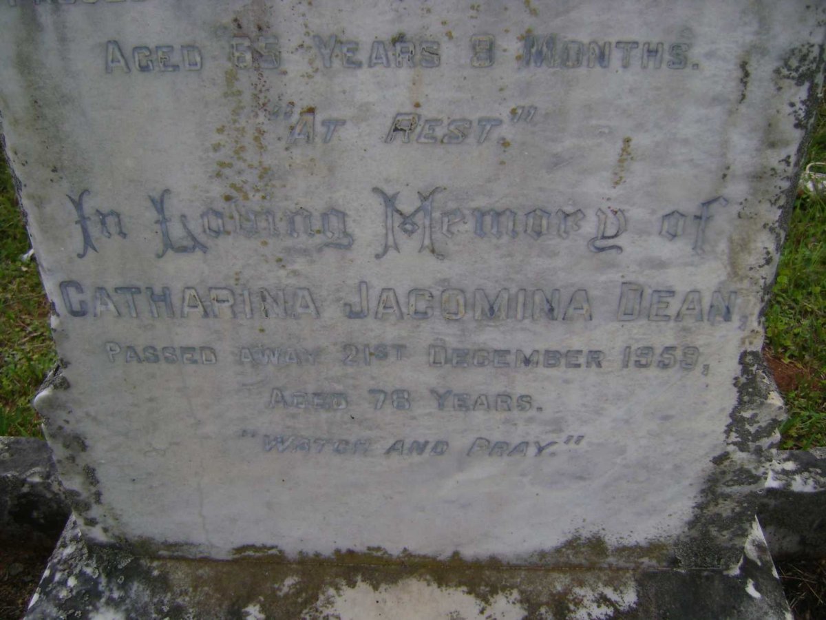 DEAN Catharina Jacomina -1959