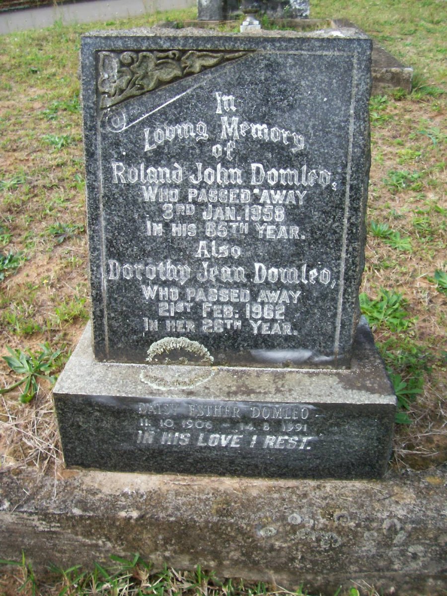 DOMLEO Roland John  -1958 :: DOMLEO Dorothy Jean -1962 &amp; DOMLEO Daisy Esther 1906-1991