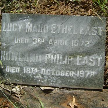 EAST Lucy Maud Ethel -1972 :: EAST Rowland Philip -1978