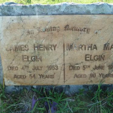 ELGIN James Henry -1953 &amp; Martha Maud -1992