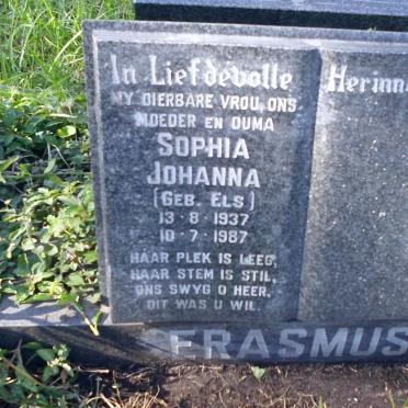 ERASMUS Sophia Johanna ELS 1937-1987