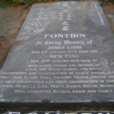 FONTBIN James Louis -1979 &amp; Siew Fung -1979