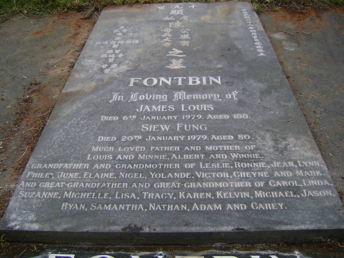 FONTBIN James Louis -1979 &amp; Siew Fung -1979